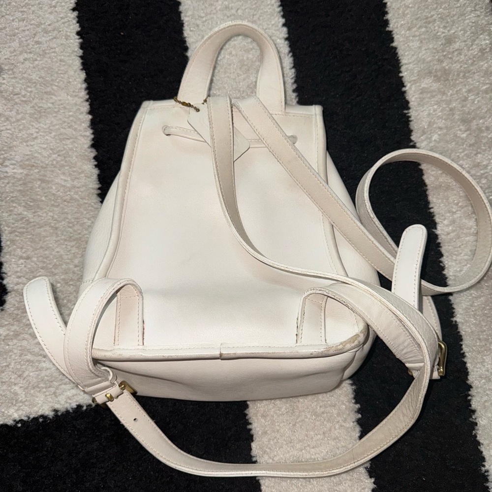 Coach Cream Leather Backpack - Picture 8 of 10